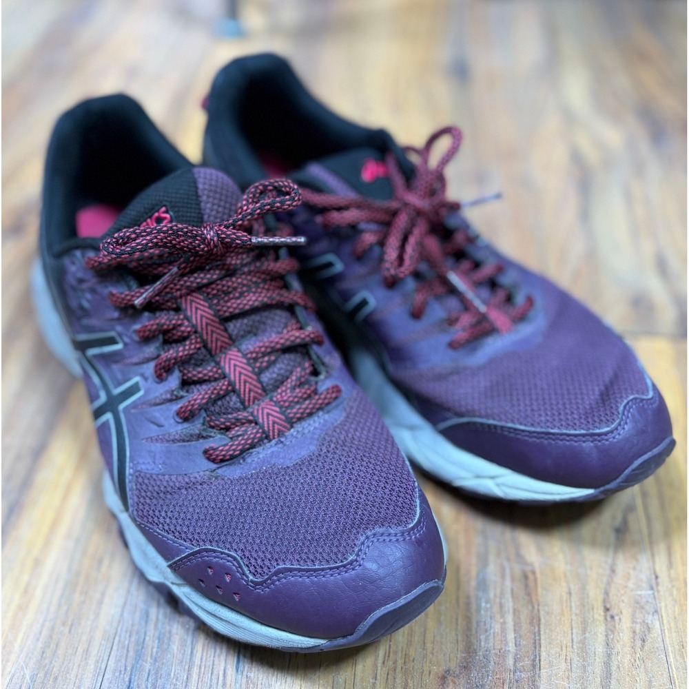 Asics Gel-Sonoma 3 Trail Running Shoes 8.5 Purple Black T774N Sneakers